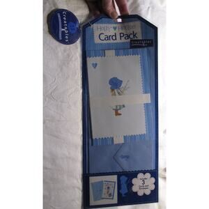 Holly Hobbie Creatables Card Pack set of‎ 3 cards and Envelopes Crafts Scrapbook